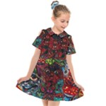 Somewhere Near Oblivion Nightmares Acid Colors Psychedelic Kids  Short Sleeve Shirt Dress