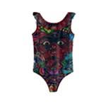 Somewhere Near Oblivion Nightmares Acid Colors Psychedelic Kids  Frill Swimsuit