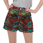 Somewhere Near Oblivion Nightmares Acid Colors Psychedelic Women s Ripstop Shorts