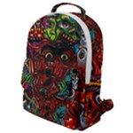 Somewhere Near Oblivion Nightmares Acid Colors Psychedelic Flap Pocket Backpack (Small)