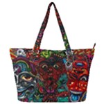 Somewhere Near Oblivion Nightmares Acid Colors Psychedelic Full Print Shoulder Bag