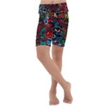 Somewhere Near Oblivion Nightmares Acid Colors Psychedelic Kids  Lightweight Velour Cropped Yoga Leggings