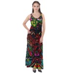 Somewhere Near Oblivion Nightmares Acid Colors Psychedelic Sleeveless Velour Maxi Dress
