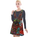 Somewhere Near Oblivion Nightmares Acid Colors Psychedelic Plunge Pinafore Velour Dress