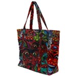 Somewhere Near Oblivion Nightmares Acid Colors Psychedelic Zip Up Canvas Bag