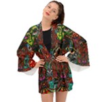 Somewhere Near Oblivion Nightmares Acid Colors Psychedelic Long Sleeve Kimono