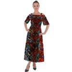 Somewhere Near Oblivion Nightmares Acid Colors Psychedelic Shoulder Straps Boho Maxi Dress 