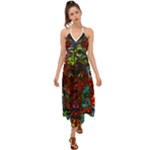 Somewhere Near Oblivion Nightmares Acid Colors Psychedelic Halter Tie Back Dress 