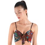 Somewhere Near Oblivion Nightmares Acid Colors Psychedelic Woven Tie Front Bralet