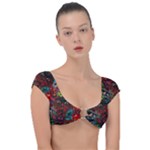 Somewhere Near Oblivion Nightmares Acid Colors Psychedelic Cap Sleeve Ring Bikini Top