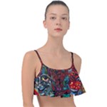 Somewhere Near Oblivion Nightmares Acid Colors Psychedelic Frill Bikini Top