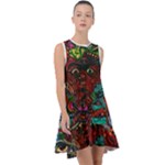 Somewhere Near Oblivion Nightmares Acid Colors Psychedelic Frill Swing Dress
