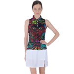 Somewhere Near Oblivion Nightmares Acid Colors Psychedelic Women s Sleeveless Polo T-Shirt