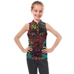 Somewhere Near Oblivion Nightmares Acid Colors Psychedelic Kids  Sleeveless Polo T-Shirt