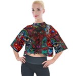 Somewhere Near Oblivion Nightmares Acid Colors Psychedelic Mock Neck T-Shirt