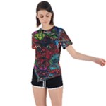 Somewhere Near Oblivion Nightmares Acid Colors Psychedelic Asymmetrical Short Sleeve Sports T-Shirt