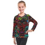 Somewhere Near Oblivion Nightmares Acid Colors Psychedelic Kids  Long Mesh T-Shirt