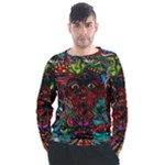 Somewhere Near Oblivion Nightmares Acid Colors Psychedelic Men s Long Sleeve Raglan T-Shirt