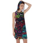 Somewhere Near Oblivion Nightmares Acid Colors Psychedelic Racer Back Hoodie Dress