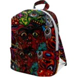 Somewhere Near Oblivion Nightmares Acid Colors Psychedelic Zip Up Backpack