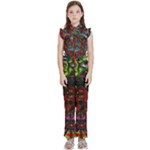 Somewhere Near Oblivion Nightmares Acid Colors Psychedelic Kids  Sleeveless Ruffle Edge Band Collar Chiffon One Piece
