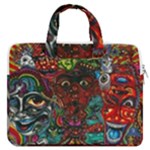 Somewhere Near Oblivion Nightmares Acid Colors Psychedelic MacBook Pro 16  Double Pocket Laptop Bag 