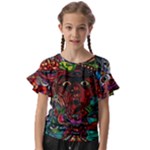 Somewhere Near Oblivion Nightmares Acid Colors Psychedelic Kids  Cut Out Flutter Sleeves