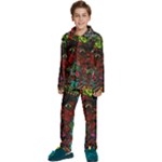 Somewhere Near Oblivion Nightmares Acid Colors Psychedelic Kids  Long Sleeve Velvet Pajamas Set