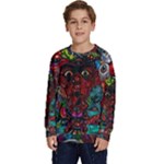 Somewhere Near Oblivion Nightmares Acid Colors Psychedelic Kids  Crewneck Sweatshirt