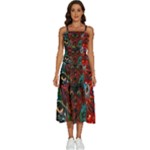 Somewhere Near Oblivion Nightmares Acid Colors Psychedelic Sleeveless Shoulder Straps Boho Dress