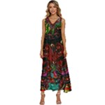 Somewhere Near Oblivion Nightmares Acid Colors Psychedelic V-Neck Sleeveless Loose Fit Overalls