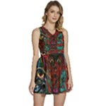Somewhere Near Oblivion Nightmares Acid Colors Psychedelic Sleeveless High Waist Mini Dress