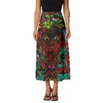 Somewhere Near Oblivion Nightmares Acid Colors Psychedelic Classic Midi Chiffon Skirt