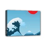 Minimalism Great Wave Off Kanagawa Mini Canvas 7  x 5  (Stretched)