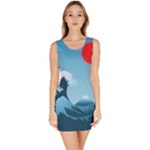 Minimalism Great Wave Off Kanagawa Bodycon Dress