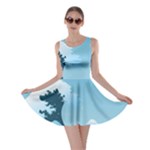 Minimalism Great Wave Off Kanagawa Skater Dress