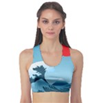 Minimalism Great Wave Off Kanagawa Fitness Sports Bra