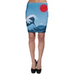 Minimalism Great Wave Off Kanagawa Bodycon Skirt