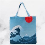 Minimalism Great Wave Off Kanagawa Grocery Tote Bag