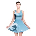 Minimalism Great Wave Off Kanagawa Reversible Skater Dress