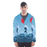 Minimalism Great Wave Off Kanagawa Men s Hooded Windbreaker