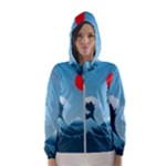 Minimalism Great Wave Off Kanagawa Women s Hooded Windbreaker