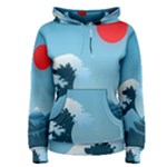 Minimalism Great Wave Off Kanagawa Women s Pullover Hoodie