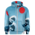 Minimalism Great Wave Off Kanagawa Men s Zipper Hoodie