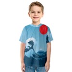 Minimalism Great Wave Off Kanagawa Kids  Sport Mesh T-Shirt