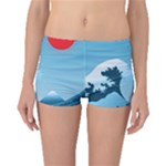 Minimalism Great Wave Off Kanagawa Boyleg Bikini Bottoms