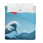 Minimalism Great Wave Off Kanagawa Duvet Cover Double Side (Full/ Double Size)