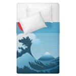 Minimalism Great Wave Off Kanagawa Duvet Cover Double Side (Single Size)