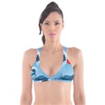 Minimalism Great Wave Off Kanagawa Plunge Bikini Top