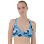 Minimalism Great Wave Off Kanagawa Sweetheart Sports Bra